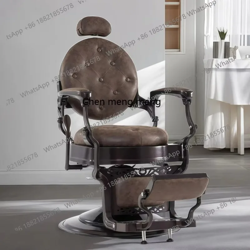 Hot sales Modern minimalist barber shop retro hair chair metal hair salon furniture oil head chair
