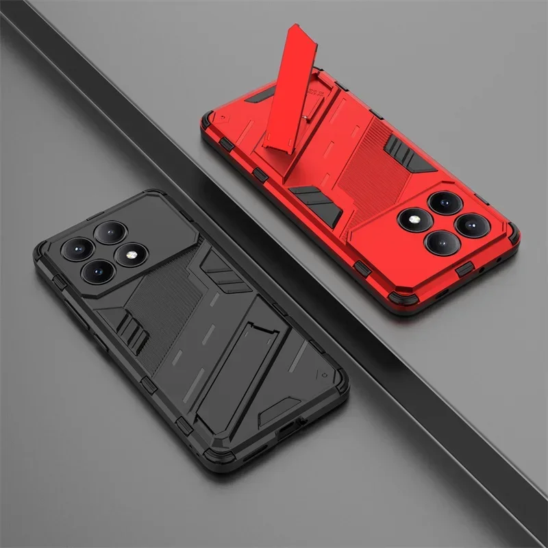 For Poco X6 Pro 5G Case Anti Shock Magnetic Car Holder Stand Cases for Xiaomi PocoX6pro Poco X6Pro Little X 6 Pro Back Cover