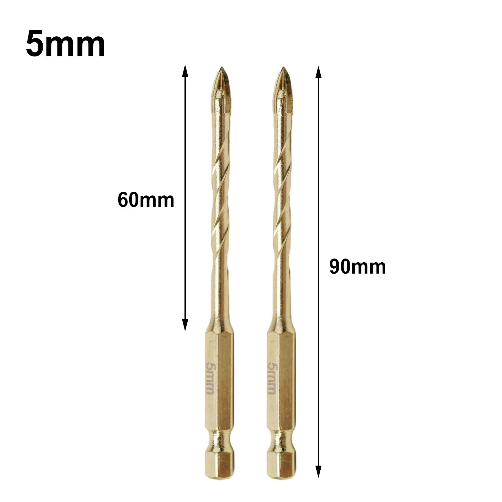 

2pcs 5-12mm 4-Flutes Drill Bits Carbide Drilling For Wall Glass Wood Metal Tiles Wood Electric Drill Accessories Power Tools