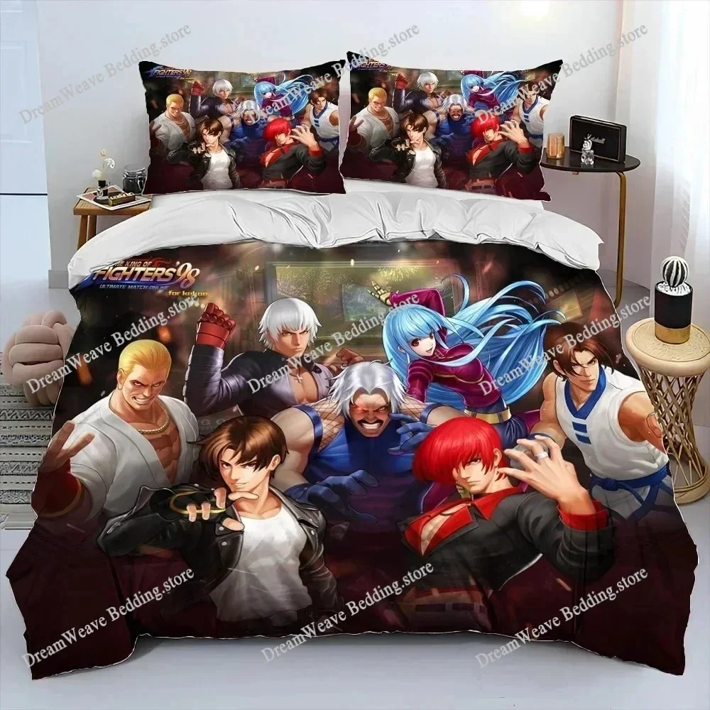 

King of Fighters Bedding Set Single Twin Full Queen King Size Bed Set Adult Kid Bedroom Duvet Cover Sets 3D Print Game Bed Sheet