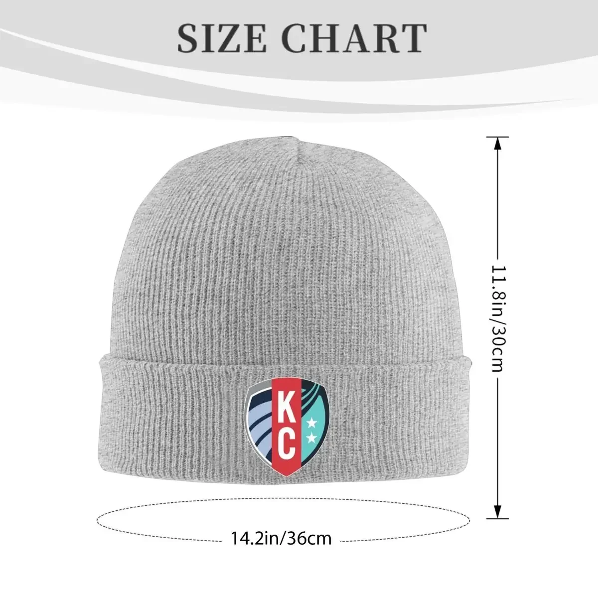 K-Kansas Bonnet Hats City Soccer Beanie Hats Printed Knitting Hat Autumn Winter Y2K Cool Men Women Outdoor Sport Elastic Cap