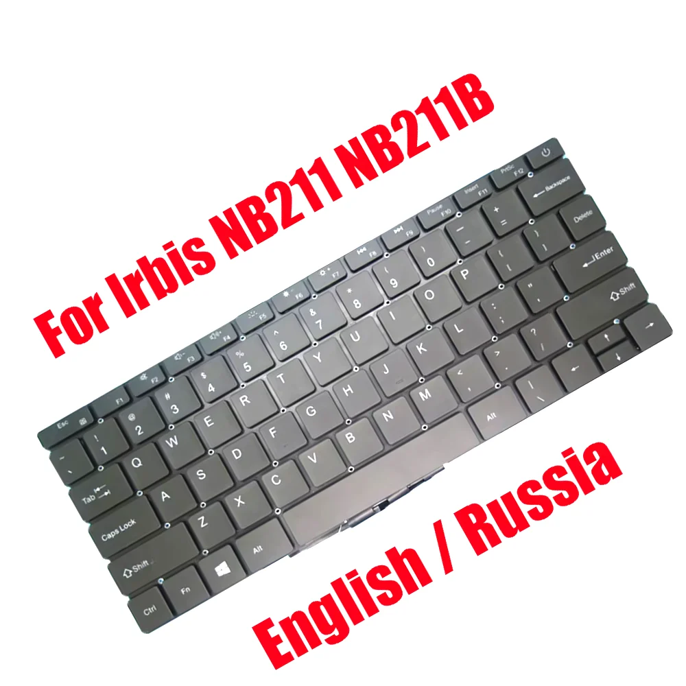 

Laptop Keyboard For Irbis NB211 NB211B US RU English Russia Black