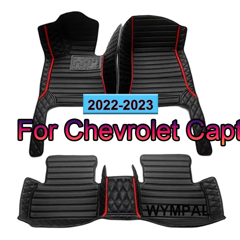 Car Mats Floor For Chevrolet Captiva CN202S 2022 2023 7 Seater Waterproof Leather Car Mats Full Set Alfombrillas Car Accessories