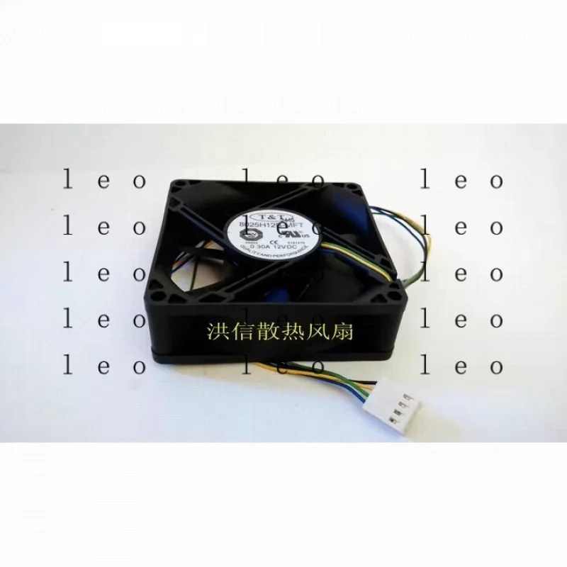 BB  for T&T 8025H12B-MFT 8025  DC12V 0.30A 80*80*25MM 4-Wire Dual Ball Cooling Fan