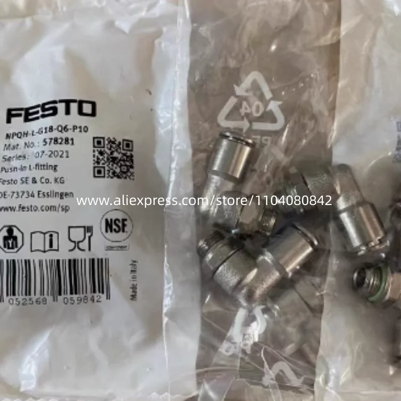 10PCS New original Festo splice NPQH-L-G18-Q6-P10 578281 NPQH-L-G18-Q8-P10 578282