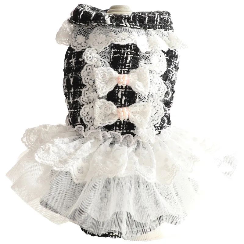 

Роскошная одежда для кошек, осенне-зимняя юбка, кружевное платье принцессы для домашних животных, одежда для маленьких собак, пуделя, мальтийские костюмы котенка