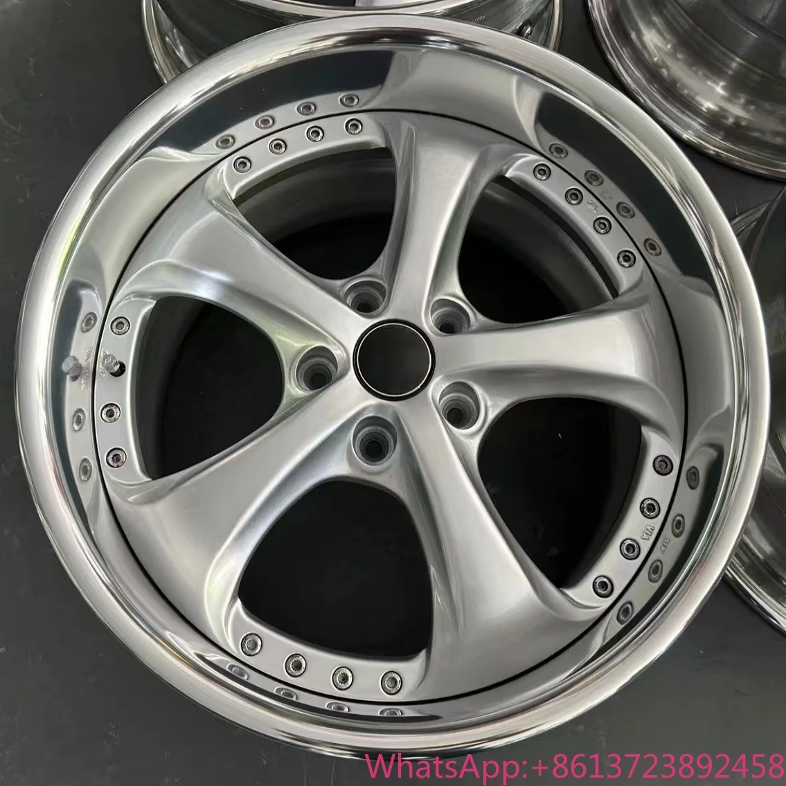 Bku VSKF 3 Piece Wheels for Nissan GTR R32 R33 R34 Toyota Supra Lexus LC500 18 19 20 Inch Rims Alloy Silver Face 5x114.3 Wheels
