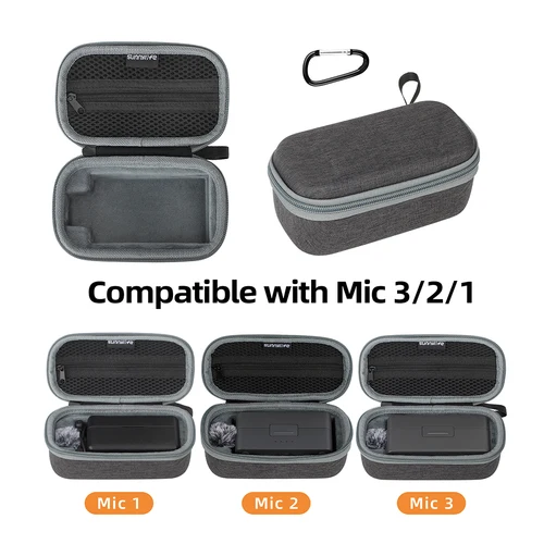 Bolsa de almacenamiento portátil para DJI Mic 3 2/1, funda protectora para micrófono inalámbrico, accesorios resistentes al desgaste a prueba de caídas