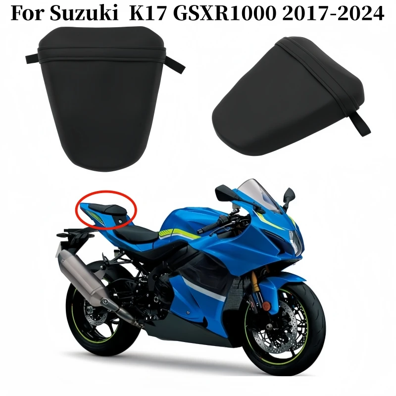

Motorcycle cushion rear seat bag rear passenger leather seat for Suzuki GSXR 1000 K17 GSXR1000 2017-2024 2018 2019 2020 2021