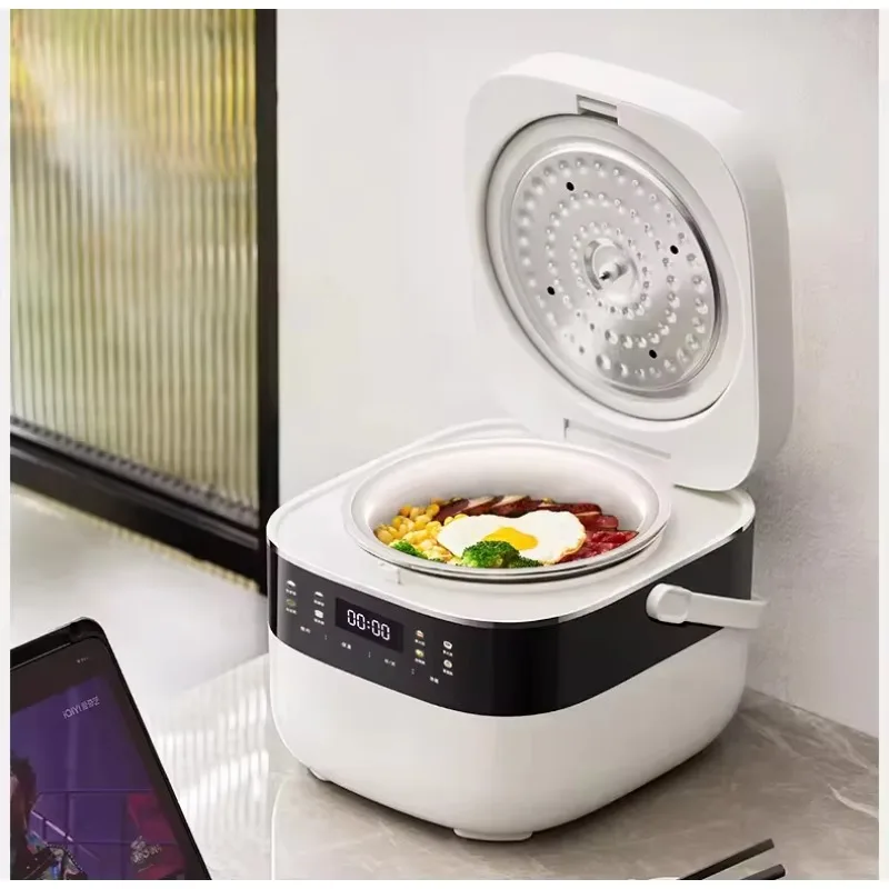 Household Smart Rice Cooker With Titanium‑Coated Inner Pot, Rice Soup Separation Function, Suitable for Family of 3‑5 Persons