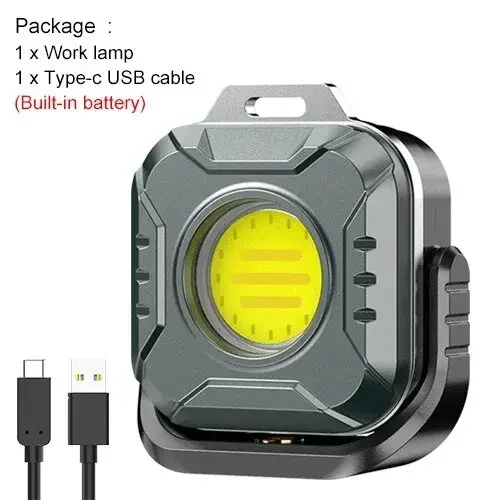 Multifunktionale COB-Taschenlampe Wiederaufladbare Tragbare Mini-LED-Arbeitsleuchte Outdoor-Camping-Fackel – Detail 1