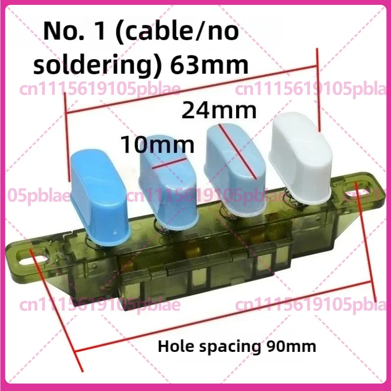 4pcs For Airmate Midea Table Stand Fan 3 Speed 4 Position Push Button Speed Control Switch Replacement Part