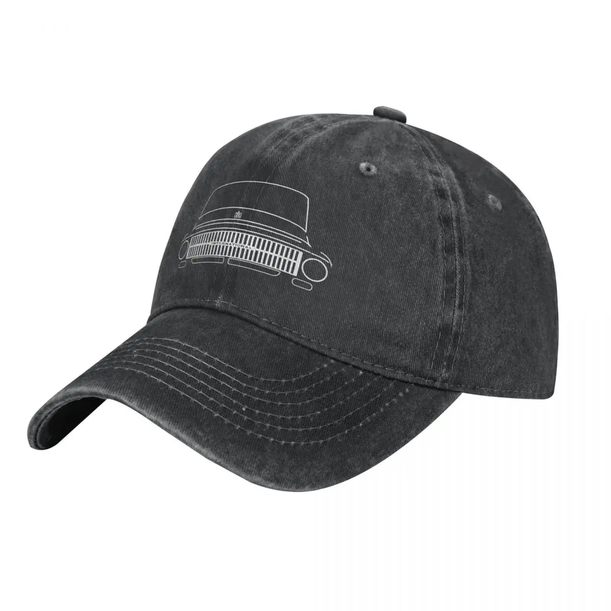 

International Harvester 1000A 1960s classic truck white outline graphic Cowboy Hat Trucker Cap Hats Man Women's