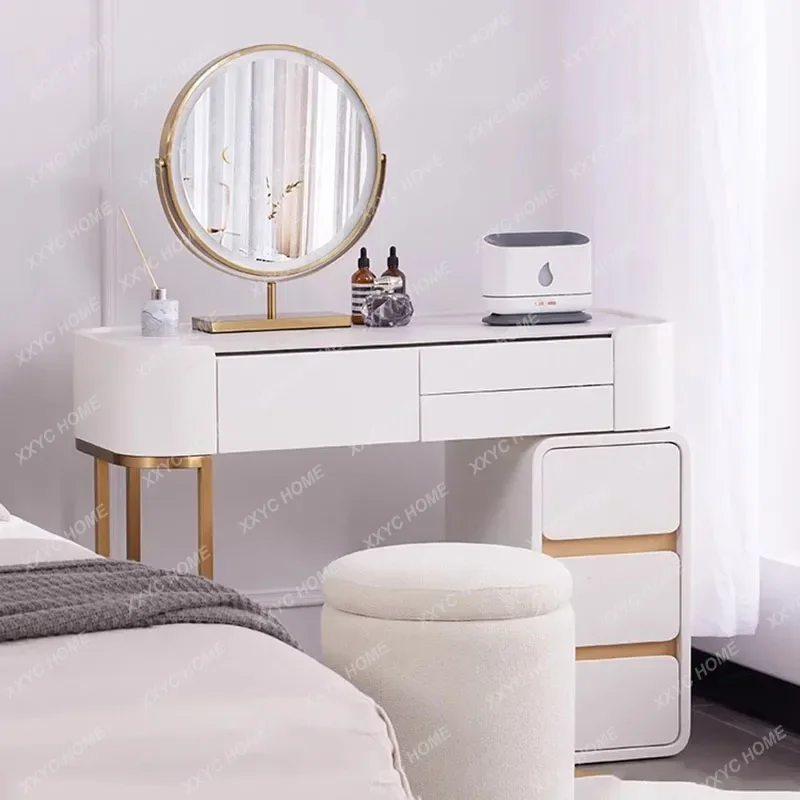 XXWhite Modern Vanity Table Living Room Accessories Makeup Vanity Table Womenn Mesa Postmodern Furnitur