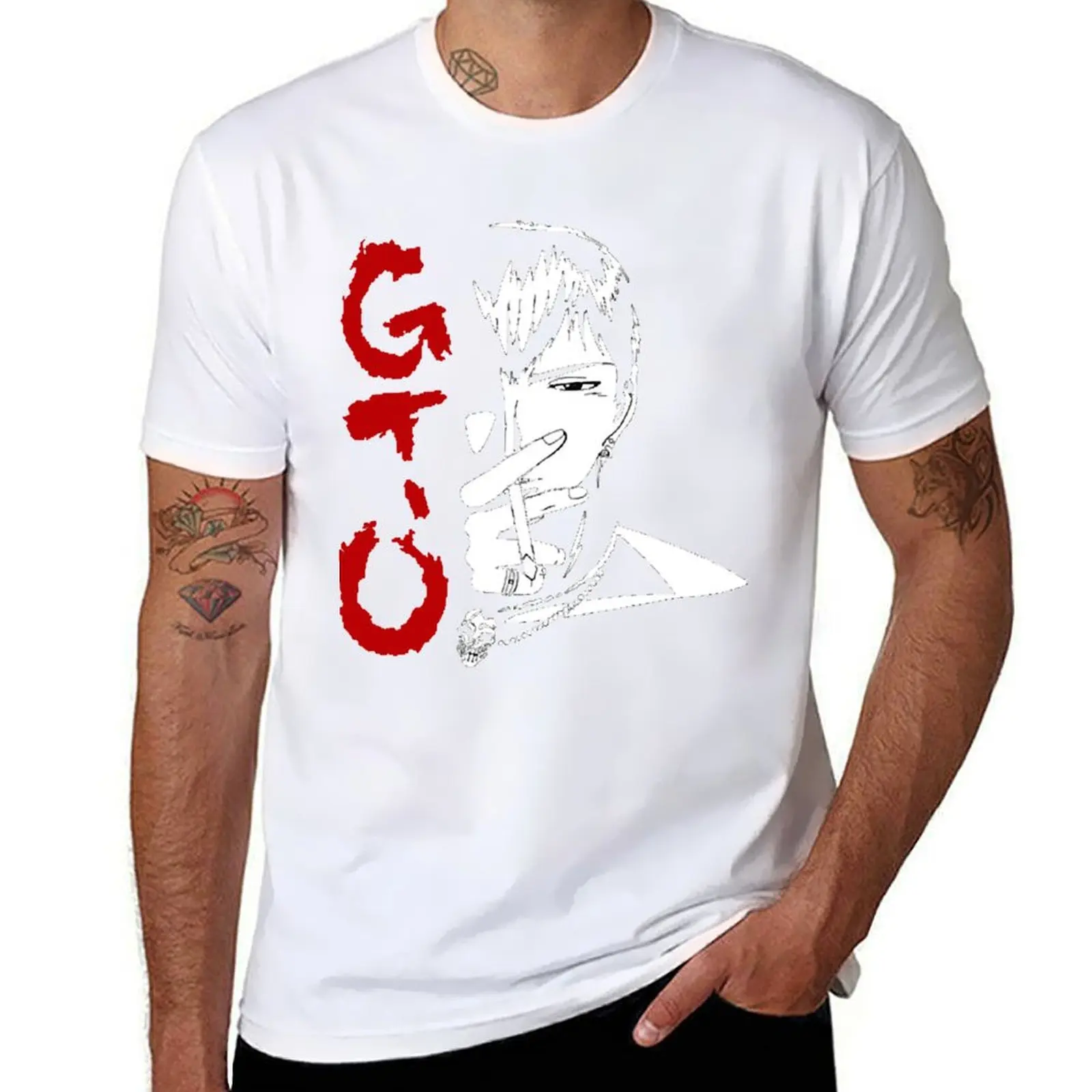 

< Футболка GTO, Onizuka, футболка с аниме, мужские футболки с рисунком, футболка