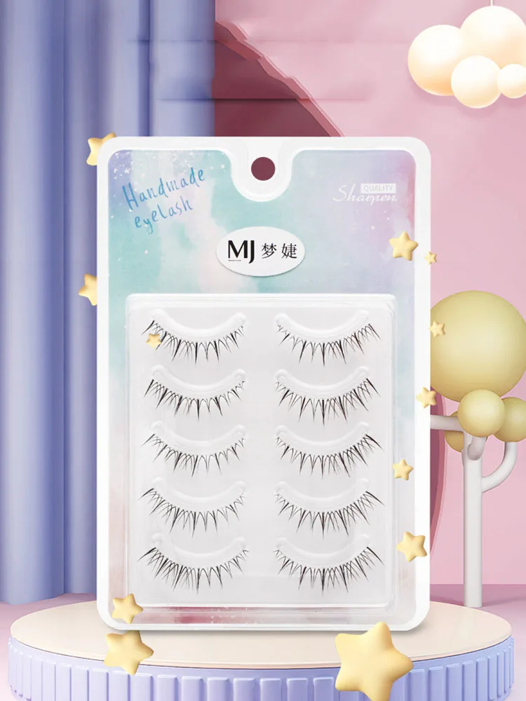 Short Eyelashes A/M Shape Spikes Cluster Eyelash Transparent Stem Eyelashes Eyelash Extensions Natural Korean False Eyelashes