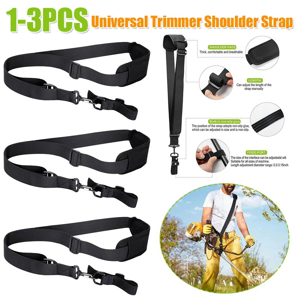 Universal Trimmer Shoulder Strap Garden Yard Lawn Mower Grass Brush Cutter Belt Adjustable Length Harness Tool Accessory