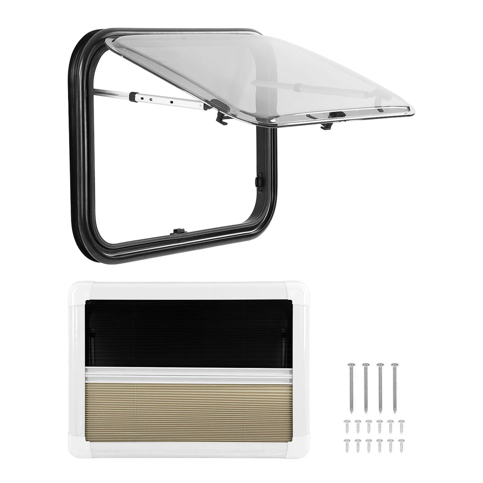 نافذة زاوية مستديرة دفع سحب نمط حماية من الأشعة فوق البنفسجية نافذة منزلقة مقاومة للماء لمقطورة تخييم القافلة RV RV نافذة دفع خارجية