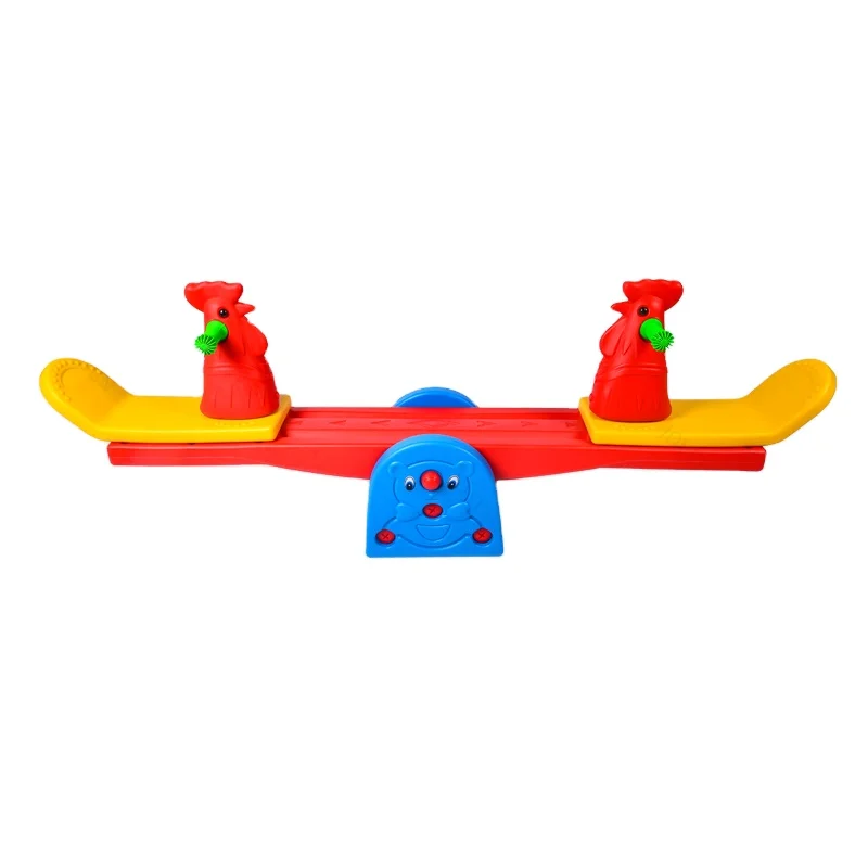 2027 Funny Cartoon Outdoor Playground Kids Rocking Plastic Seesaw Amusement Equipment