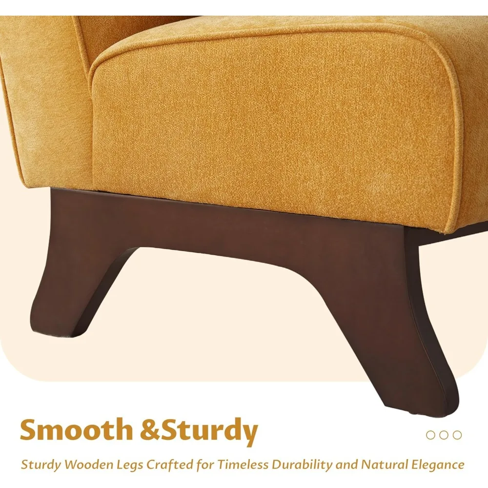 كرسي حديث مريح بأرجل خشبية ووسائد لغرفة المعيشة وصالة غرفة النوم