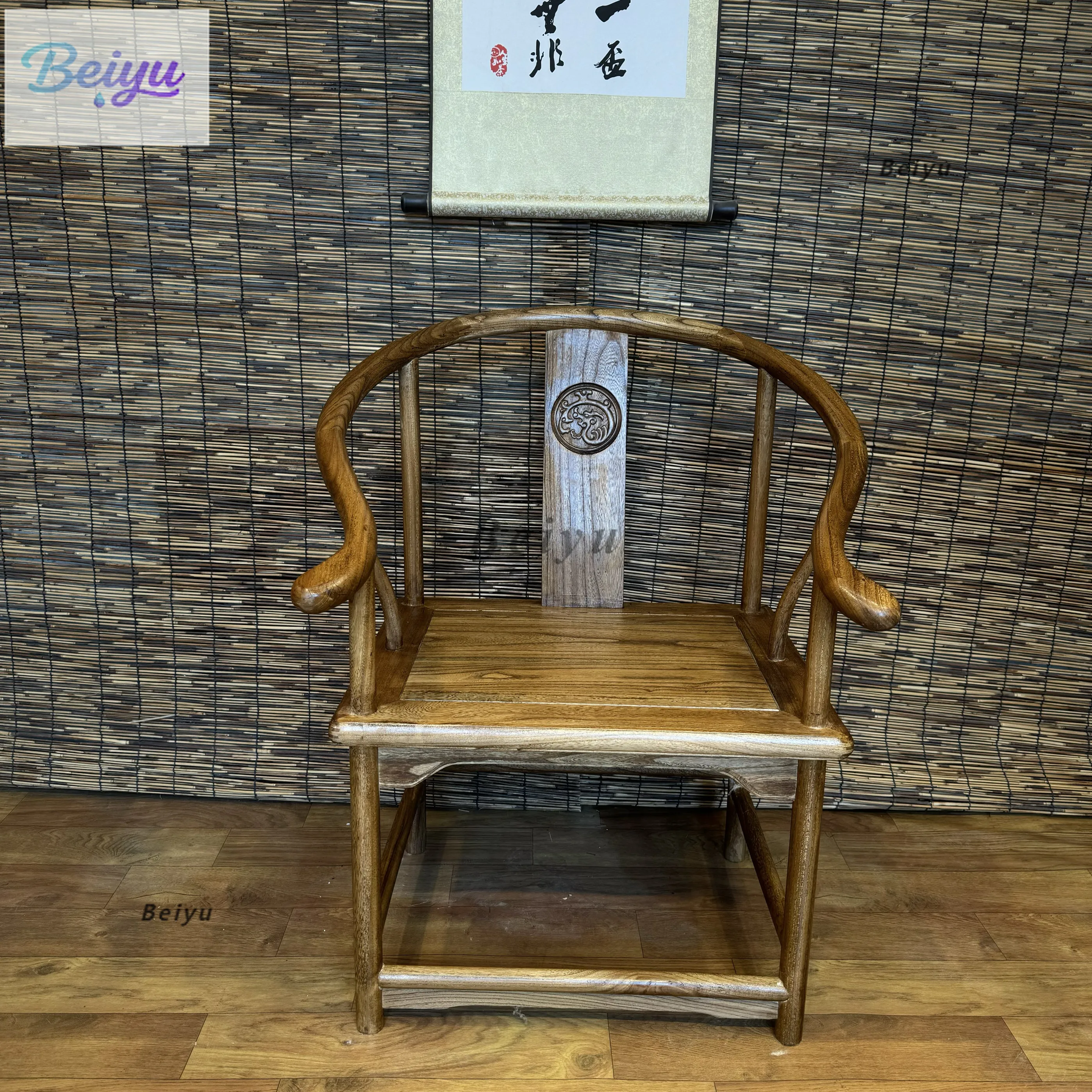 Old elm bench solid wood chair home low stool retro bench adult shoe changing stool log dining table stool customization