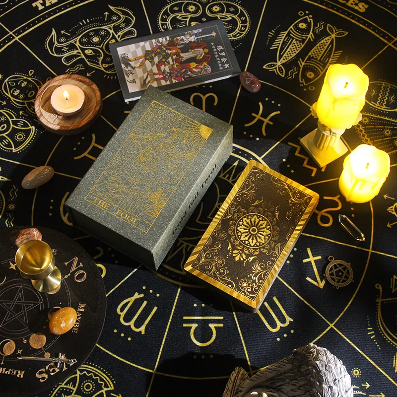 

Gold Foil Tarot - Color printed Plastic PVC waterproof