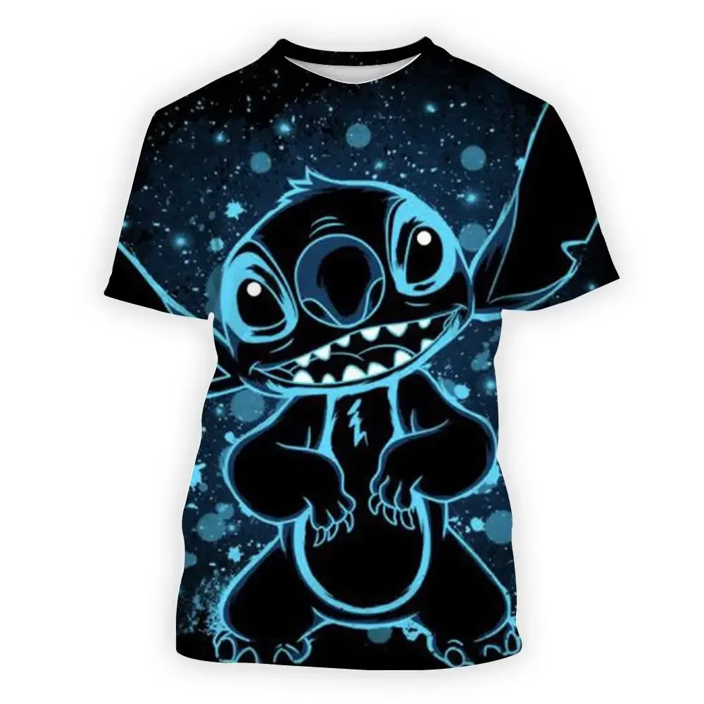 2024 Diseny Mickey Mouse Stitch 3d Print T Shirt Cartoon Kids Tshirts Outdoor Diseny Cute Top