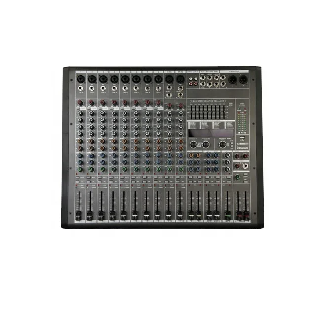 ARD12*2 8Mono 2Stereo Channels 24-Bit Double Effect 64GB MP3 Recording Powered Mixer