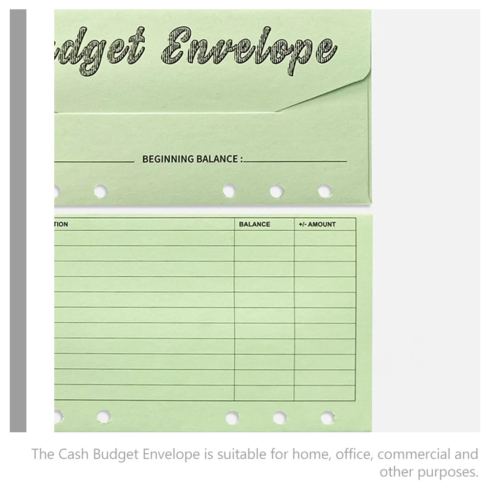 

24pcs Transparent Loose-Leaf Cash Envelope For Expense Tracking Money Holder Account Book Replacement Sheets