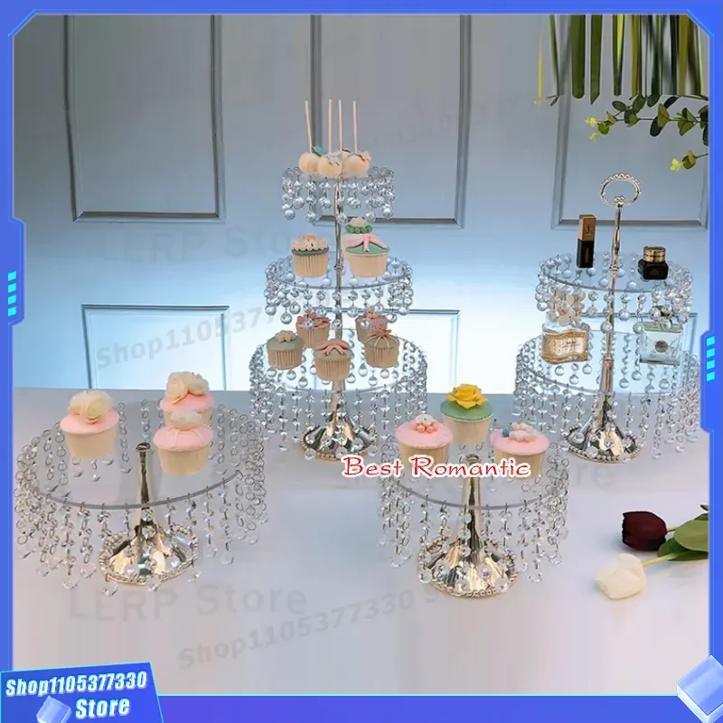 New Acrylic Cake Stand Wedding Dessert Table Display Rack Cupcake Holder Decorative Ornament for Party Event Decoration