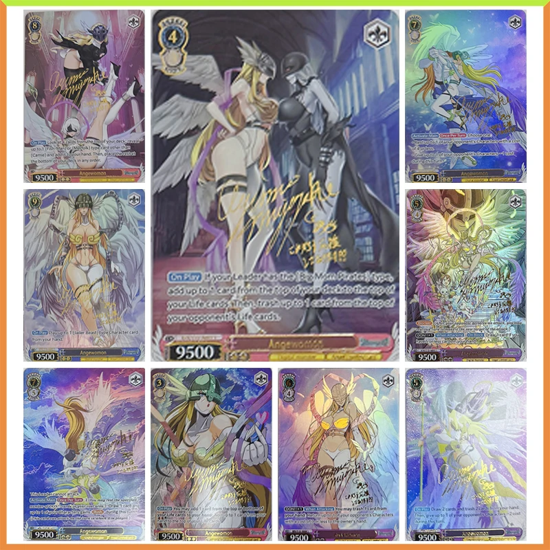 

Anime Goddess Story DIY ACG Laser Foil Foil Refraction Tabletop Game Collectible Cards Angewomon Toys for boys Birthday Gift