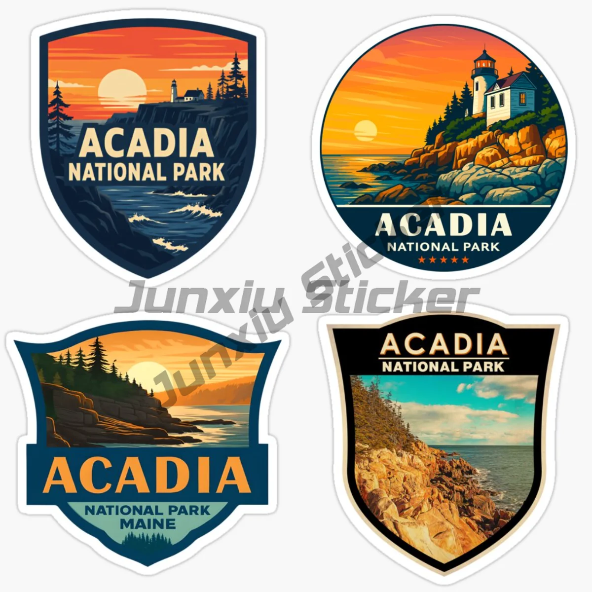 ACADIA NATIONAL PARK Maine Coast National Park Retro Travel Commemorative Sticker Vinyl Self-adhesive Decals