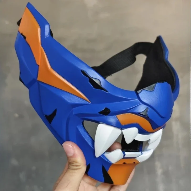 Accesorios de Cosplay, máscaras de media cara, accesorios de juego de rol, máscaras de Anime para Halloween, accesorios de disfraz de fiesta de Anime
