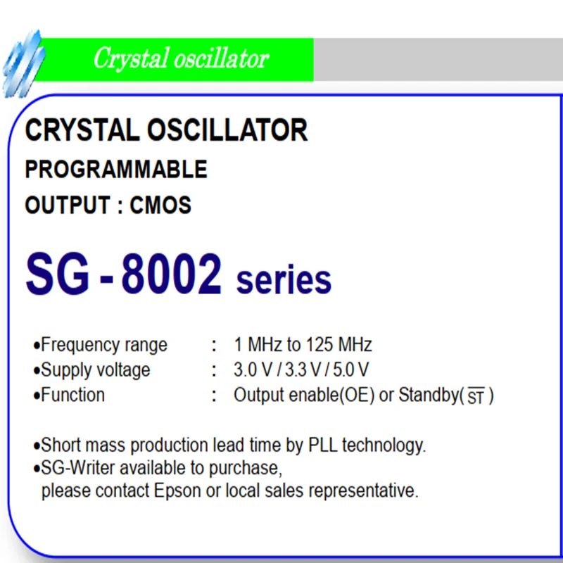 (1PCS) SG-8002CA 39.500/40.000/40.680/40.960MHZ PTB/PTC/PTM/STB/STC/STM 5.0V 7.0MM*5.0MM 5V  CMOS CRYSTAL CLOCK OSCILLATOR