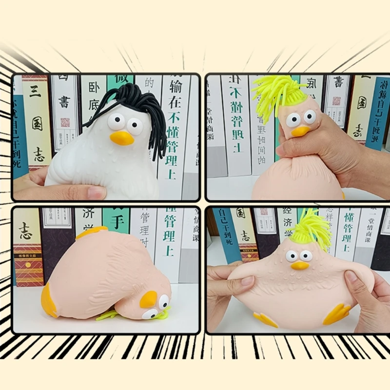 Soft Chicken Decompressing Anxiety Toy Animal Stress Reliever for Kids Adult