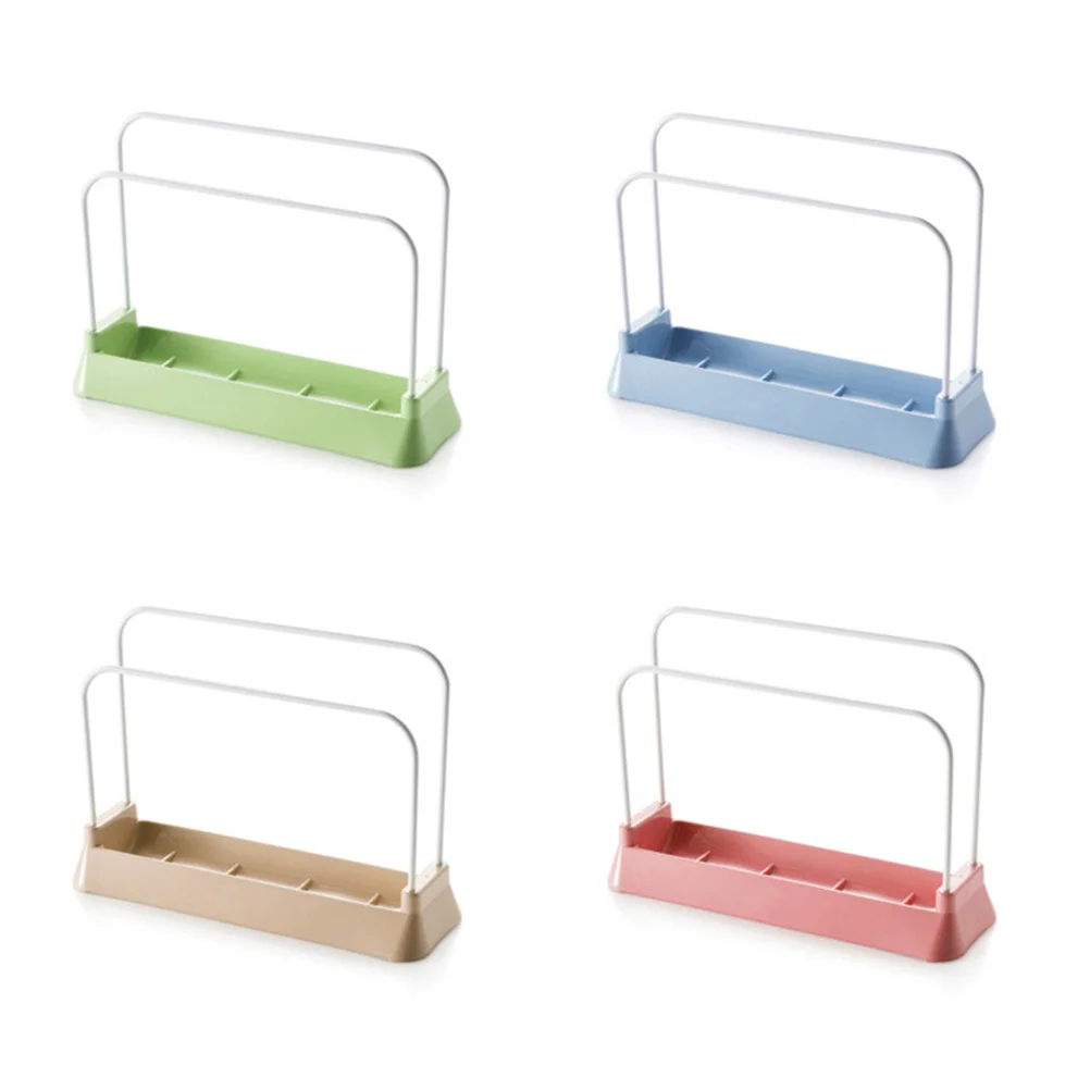 

Cutting Board Rack Stainless Steel PP Tray Sturdy Chopping Board Holder Towel Drying Organizer Kitchen Cupboard Counter
