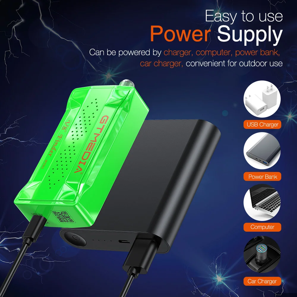 GTMEDIA-V8 BT03 Receptor De Satélite, DVB-S2 Medidor Finder, Android IOS Version, Digital BT, Satfinder HD Satélite, Receptor de TV