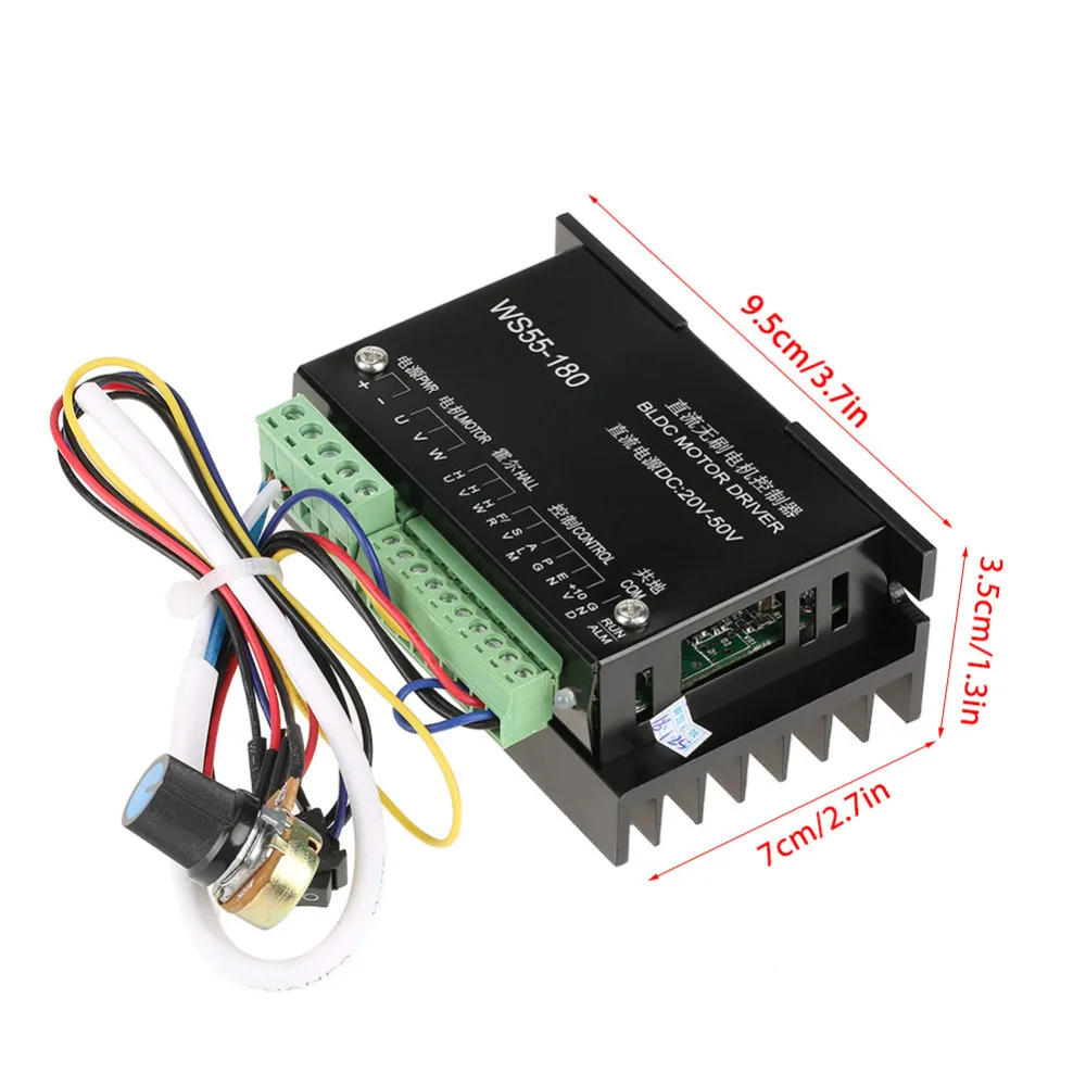 Imagem -03 - Controlador 20v do Motor da C.c.-controlador sem Escova do Motor Bldc do Eixo do Cnc de 50v Ws55180