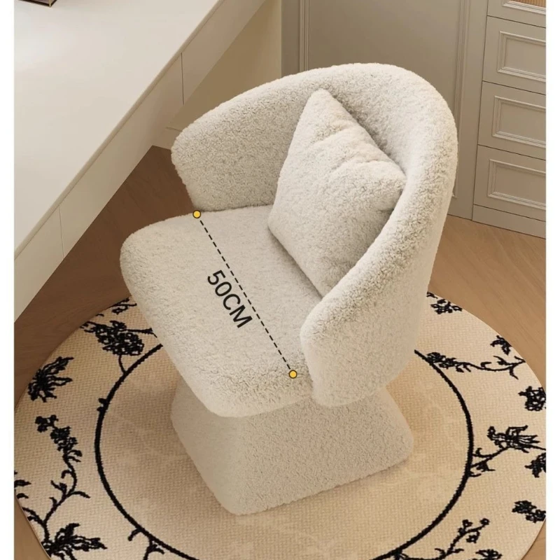 Dressing Table Chair, Rotatable Makeup Stool, Female Bedroom Princess, Light Luxury Nail Salon, Beauty Salon, Reception Chair