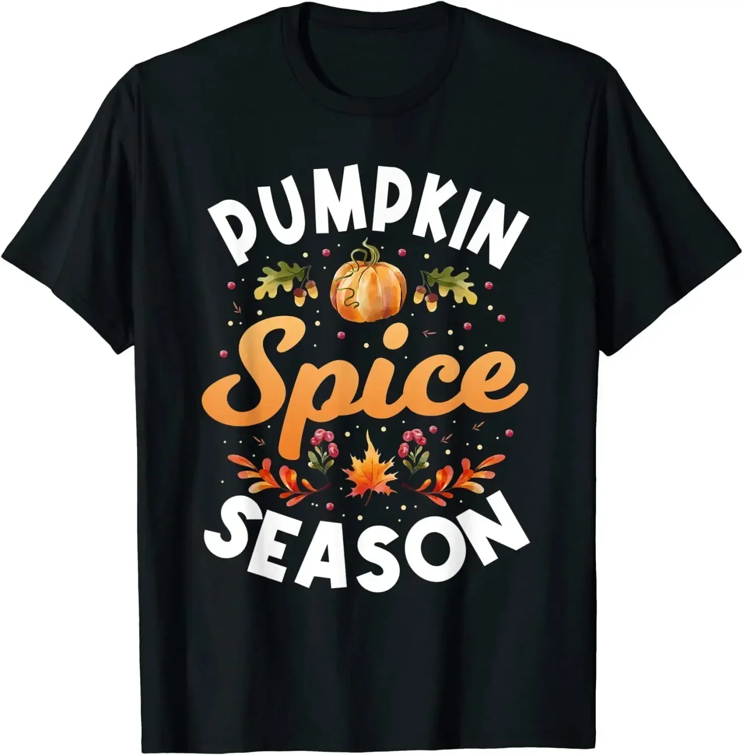 Pumpkin Spice Season Shirt Women Men O-Neck Cotton T   Casual Short Sleeve Tees Tops XS-3XL