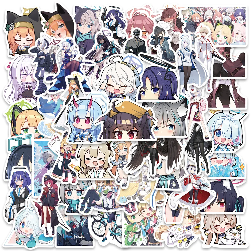 

10/30/50pcs Blue Archive Game Cartoon Stickers Cute Anime Girls Graffiti Decals DIY Phone Water Bottle Laptop Waterproof Sticker