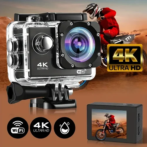 Imagen 2 del producto Cámara de acción Ultra HD 4K/30fps WiFi 2 pulgadas 170D casco impermeable bajo el agua grabación de vídeo cámaras deportivas videocámaras para exteriores