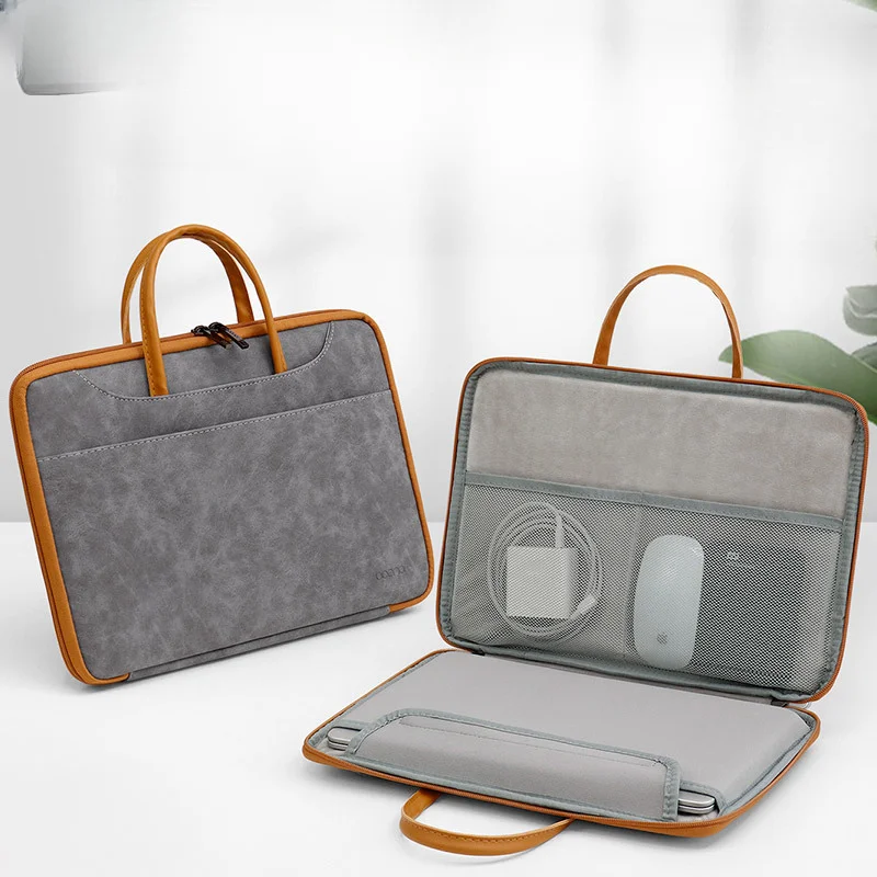 Laptop Bag Sleeve Case 12 13.3 15.6 14 polegadas Ombro Notebook saco Para Macbook Air Pro M1 Lenovo HP Dell Huawei bolsa Briefcase