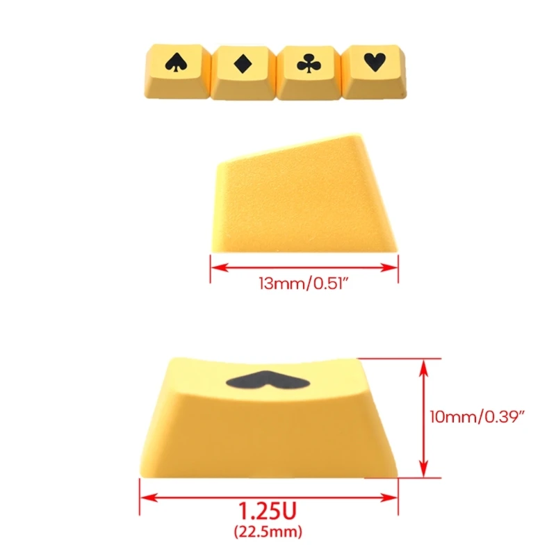 Copritasti OEM PBT da 1,25U Copritasti con design per tastiera meccanica 4 PZ/SET