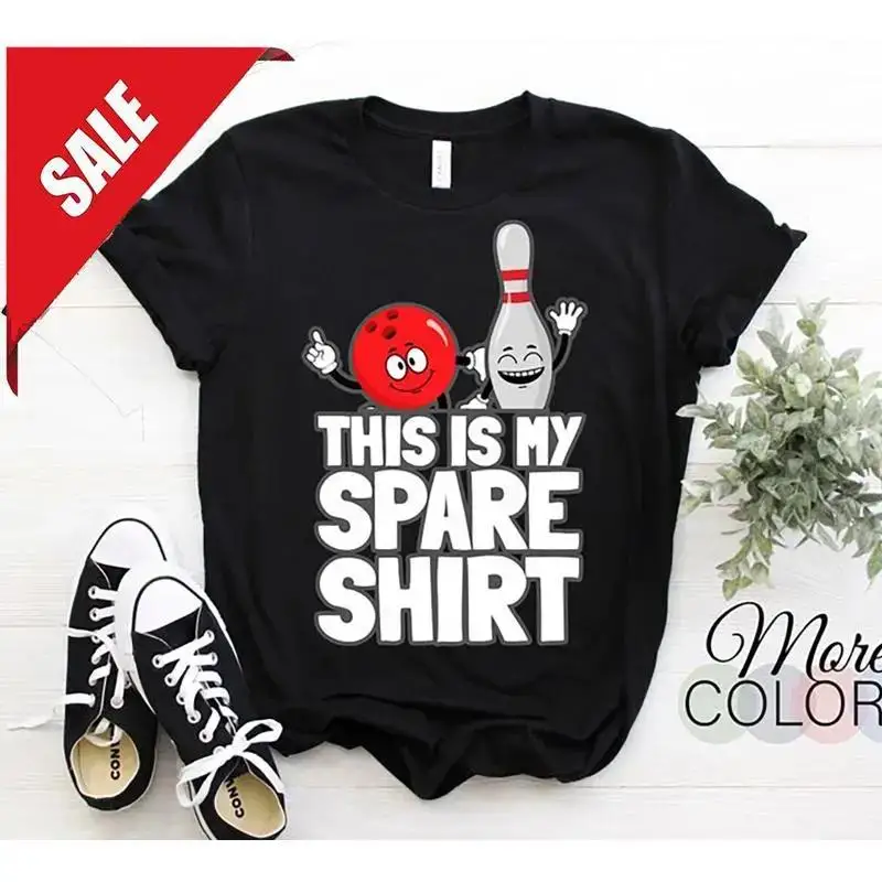 Bowling This Is My Spare T Shirt Ball Pin Funny Player B