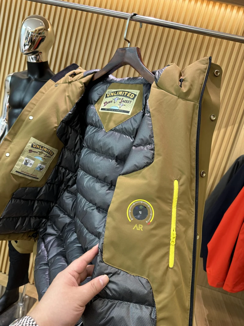 High-End Men's down Jaet Reflective Thermal Inner Windproof Waterproof Outdoor Winter Coat Warmth Youth Faion Polyester F...