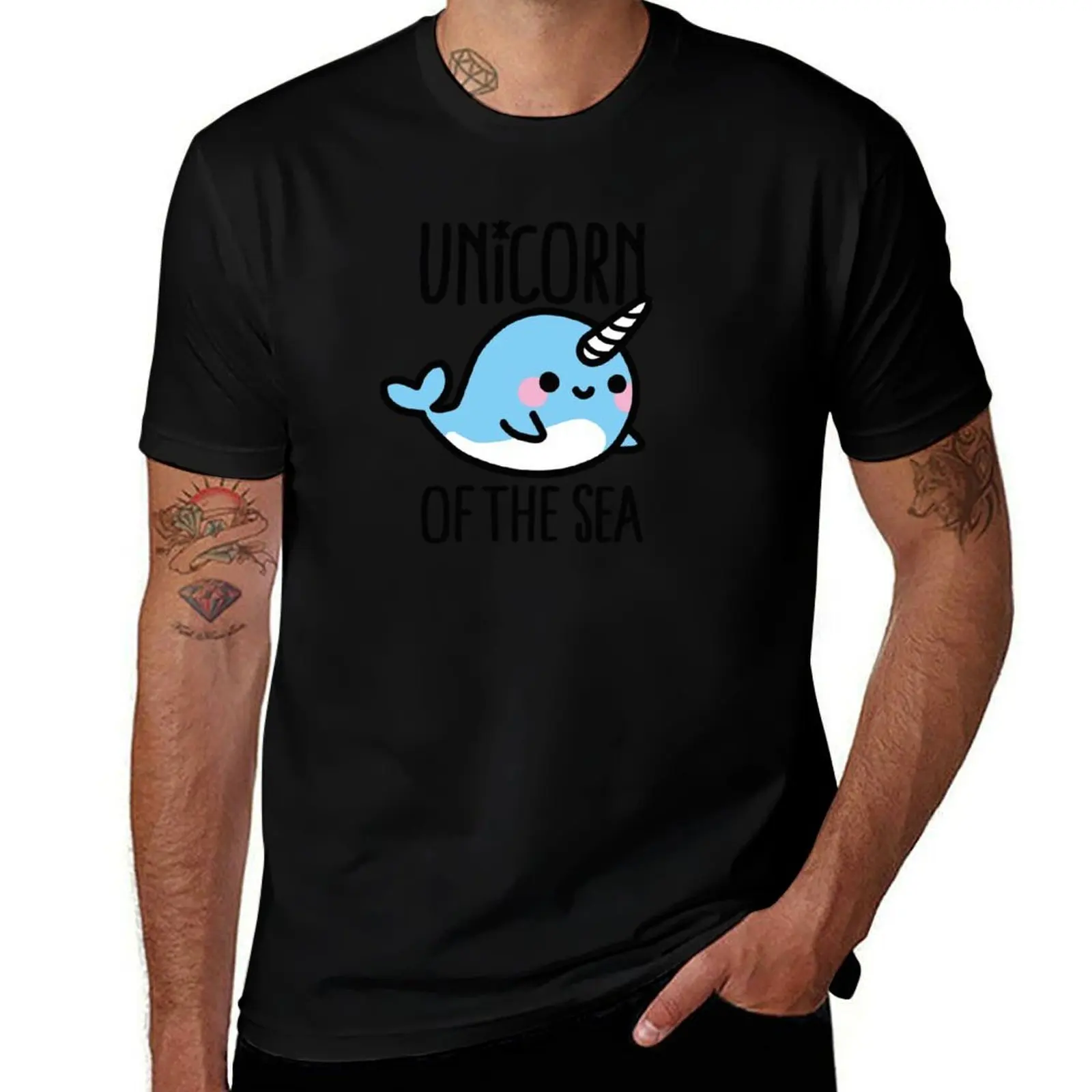 

Unicorn of the sea T-Shirt t shirts for man pack white man t shirt cotton T-Shirt