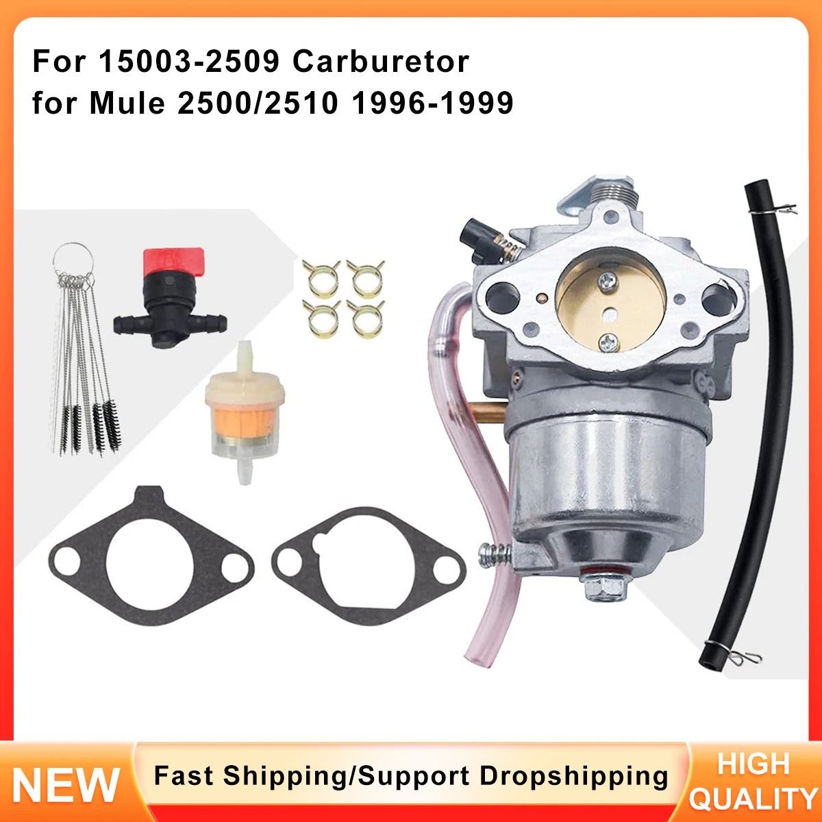 

Replacement Carburetor for Kawasaki Mule 2500 2510 - 15003-2509 Fits 1996-1999 Models