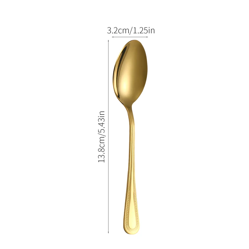 4/8/12pcs Stainless steel mirror polished spoon suitable for restaurant dessert shop to eat dessert small drink coffee