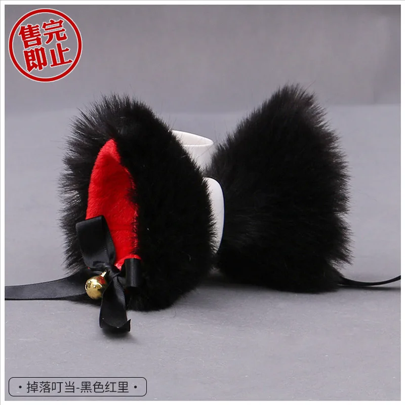 Pinzas para el pelo con orejas de gato y zorro para niña, accesorios, disfraces de Anime, horquilla de piel sintética, diademas para fiesta y Halloween
